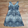 (M) Tommy Bahama Zig Zag Print Dress ❤ Ultra Flattering ❤ V-Neck ❤ Viscose Blend