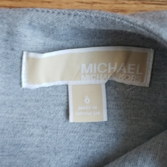 (6) MICHAEL Michael Kors Light Grey Dress ❤ Metal Stud Accents ❤ Rayon Blend ❤