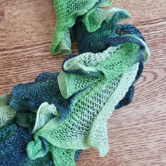Gorgeous Shades of Green Scarf Accessory ❤ Ruffle ❤