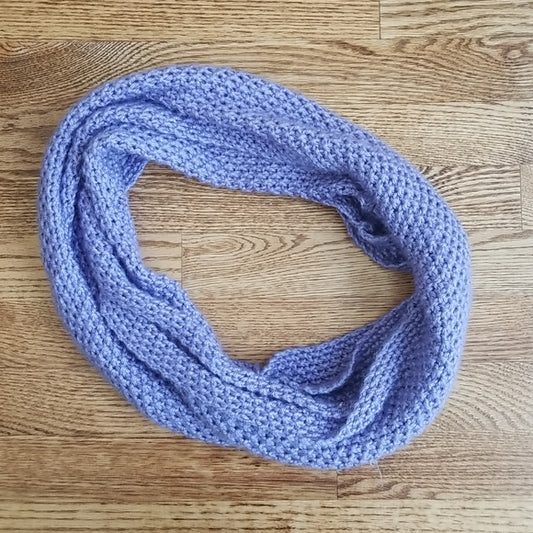 (OS) Handmade Handknit Knitted Infinity Scarf Pastel Thick Cozy Outdoor