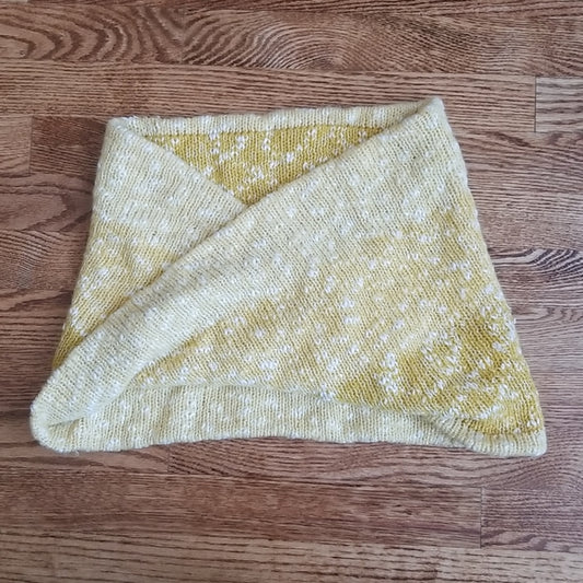 Mossimo Supply Co. Sunny Yellow Knitted Circle Scarf ❤ Cotton Blend ❤