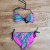 (L) OP Multicolored Animal Print Bikini Swimsuit Set