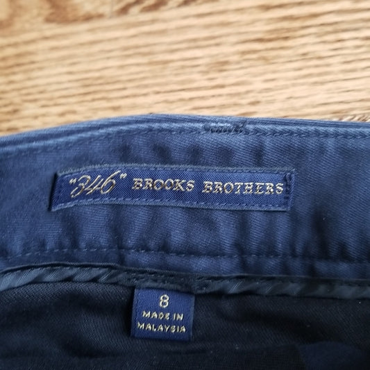 (8) "346" Brooks Brothers Navy Blue 100% Cotton Shorts
