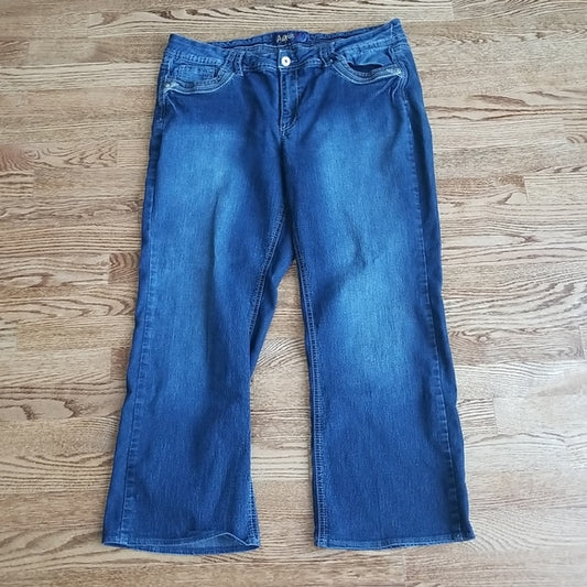 (18) Angels Dark Wash Cropped Ankle Denim Jeans