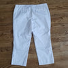 (14) Dalia White Cotton Blend Capri Pants