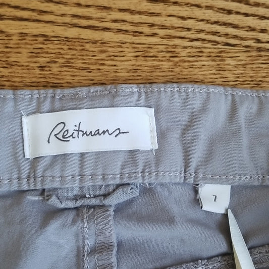 (7) Reitmans Cotton Blend Slim Straight Leg Trouser Pant