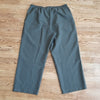 (14) Tradition Dark Olive Loose Fit Casual Style Elastic Waistband Ankle Pant