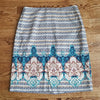 (6) Ann Taylor Colorful Lined Printed Skirt Business Casual Office Cute