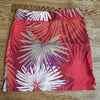 (4) GAP Palm Print Cotton Blend Skirt with Pockets