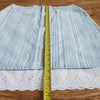 (10) Gloria Vanderbilt Pinstripe 100% Cotton Denim Eyelet Trim Skirt w/ Pockets
