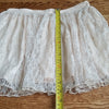 (2) Forever 21 Cream Lace Overlay Mini Fit & Flare Skirt with Embellishments