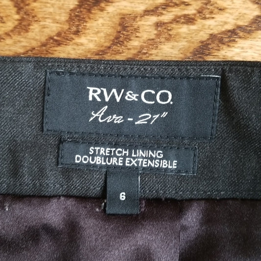 (6) RW&CO. Ava 21" Stretch Lining Viscose Blend Pencil Skirt
