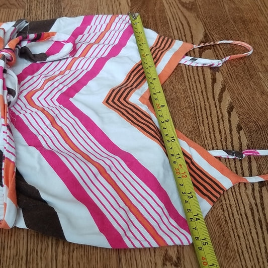 (M) Kismet Zig Zag Stripe Rayon Blend Spaghetti Strap Maxi Dress