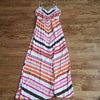 (M) Kismet Zig Zag Stripe Rayon Blend Spaghetti Strap Maxi Dress