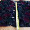 (8) Alia Petite Made in Canada Velvety Short Floral Blazer Padded Shoulders