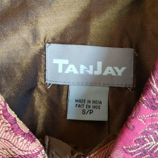 (S) TanJay Made in India Patchwork Padded Shoulder Blazer Jacket Traditional