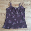 (L) Ricki's Floral Embroidery Spaghetti Strap Empire Waist Tank Top