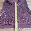 (M) BCBGMAXAZRIA Sequined Scoop Cowl Neck Rayon Silk Blend Top