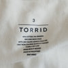 (3) Torrid Classic White ½ Sleeve Cotton Blend Keyhole Cutout T-Shirt