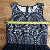 (M) HeartSoul Fit & Flare Mini Dress ❤ Crochet Look Top Boho Classic Cottagecore