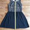 (M) HeartSoul Fit & Flare Mini Dress ❤ Crochet Look Top Boho Classic Cottagecore