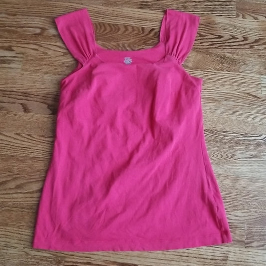 (S) Jockey Solid Color Cotton Blend Tank Top with Built in Shelf Support