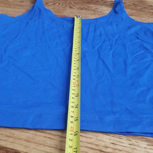 (2) Chico's Solid Color Nylon Blend Loose Fit Tank Top with Adjustable Straps