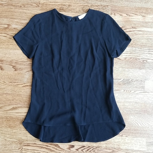 (XS) MICHAEL Michael Kors Classic 100% Rayon Short Sleeve T-Shirt Loose Fit Hem
