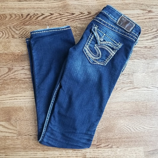 (27Wx34L) Silver Jeans Co. Mackenzie Cotton Blend Denim Jeans Nice Wash