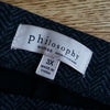 (3X) Philosophy Rayon Blend Skinny Fit Pants Subtle Print Business Casual