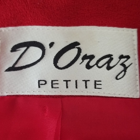 (M) D'Oraz Vintage Classic 80s 90s Shoulder Pads Office Dressy Bold Formal