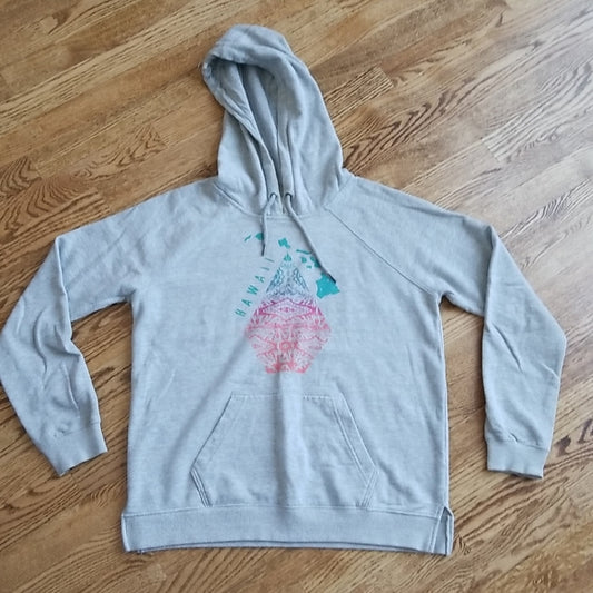 (M) Volcom Women's Casual Logo Hawaiian Pull Over Hoodie Comfy Loungewear