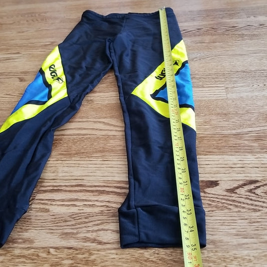 (S) SUGOI Soft Flashy Activewear Leggings Nylon Workout Performance