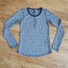 (2) Maison Scotch Patterned Partial Button Up Cozy Casual Long Sleeve T-Shirt