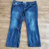 (24) Hydraulic Denim Bailey Distressed Embellished Cotton Blend Jeans Western