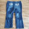 (24) Hydraulic Denim Bailey Distressed Embellished Cotton Blend Jeans Western