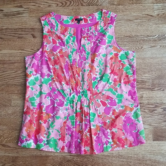 (18) Talbots Multicolored Lined Ultra Flattering 100% Cotton Floral Color