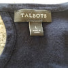 (L) Talbots Classic Navy Viscose Blend Sweater Cozy Comfy Work Play Dressy