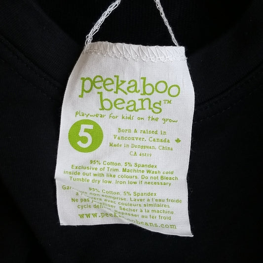 (5) NWT Peekaboo Beans Black Masquerade Pullover Sweatshirt Graphic