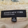 (10) Jones New York Blazer Woven with Gold Metallic Sparkle Holiday Clas…