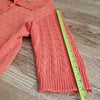 (XL) Parkhurst Women's Cable Knit Eyelet Details 100% Cotton Button Up Cardigan