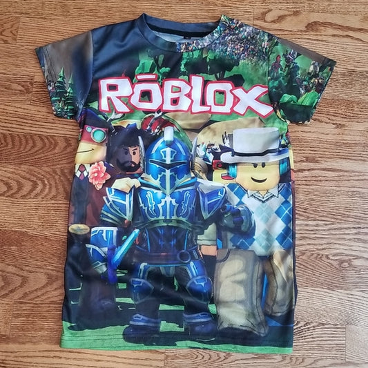 (7-9) Roblox Youth Kids Graphic Lightweight T-Shirt and Shorts Matching Set
