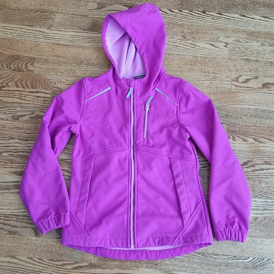 (10-12) Athletic Works Youth Girls Lightweight Spring/Fall Hooded Jacket Outdoor
