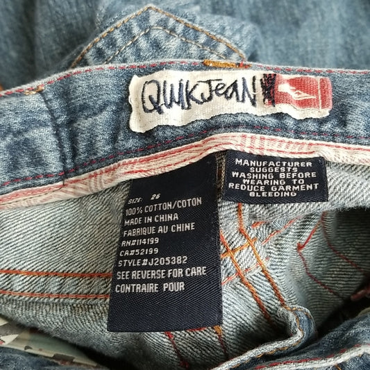 (26) Quik Jean Quiksilver Youth Boy's 100% Cotton Denim Jeans Casual Classic