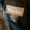 (8) TanJay Metallic Reptile Print Zip Up Padded Shoulder Blazer Office Business