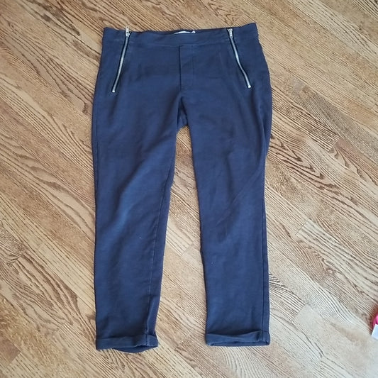 (M) Revolution by Ricki's Cotton Blend Cropped Slim Fit Pants Casual Loungewear