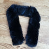Black Faux Fur Short Scarf Accents Winter Fall