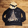 (XL) NWT Exclusive Sequined Hoodie Lightweight Soft Cozy Warm Holidays Metallic