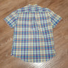(L) Tommy Hilfiger Men's 100% Cotton Plaid Short Sleeve Button Down Shirt Casual