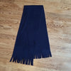 Soft Felt Solid Color Navy Fringe Scarf